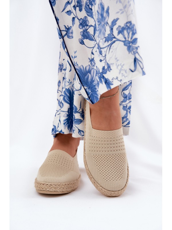 Moteriškos espadrilės su pynimu Vinceza 13624 smėlio spalvos