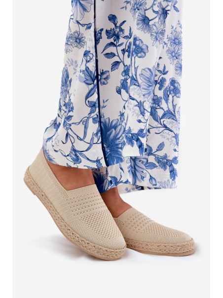 Moteriškos espadrilės su pynimu Vinceza 13624 smėlio spalvos