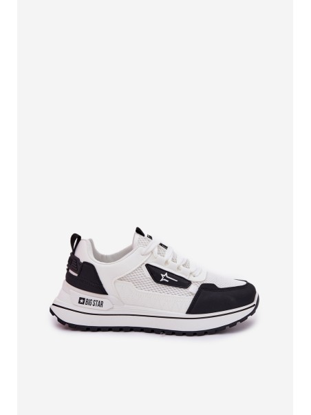 Women's Sports Shoes On Platform Big Star RR274A223 HI-POLY SYSTEM Black-White
