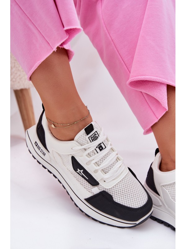 Women's Sports Shoes On Platform Big Star RR274A223 HI-POLY SYSTEM Black-White
