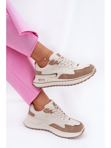 Womens Sneakers Big Star RR274A216 HI-POLY SYSTEM Beige