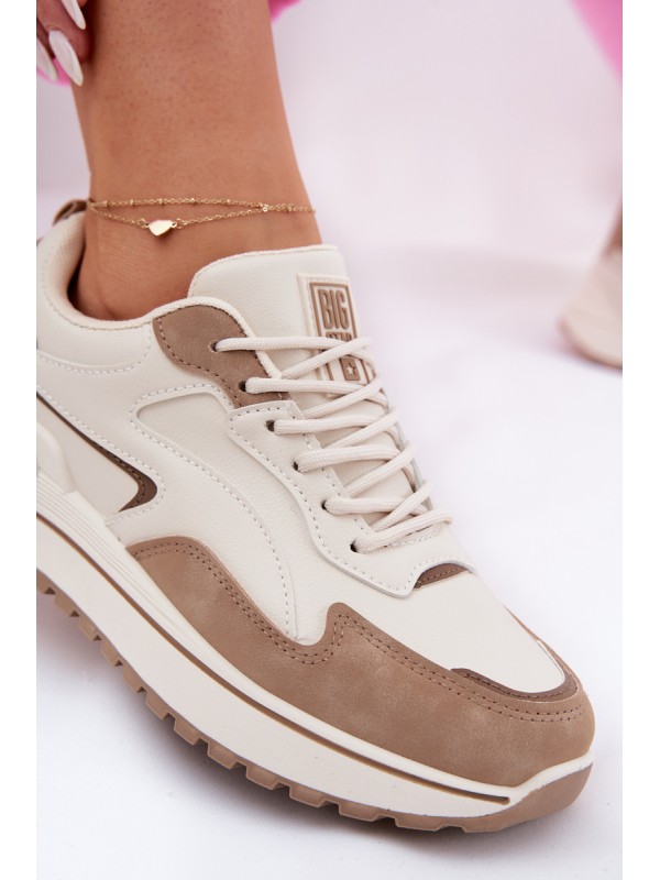 Womens Sneakers Big Star RR274A216 HI-POLY SYSTEM Beige