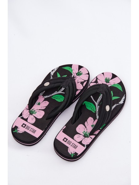 Ladies Foam Flip Flops Big Star RR274A111 Black