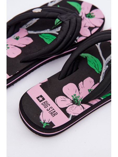 Ladies Foam Flip Flops Big Star RR274A111 Black