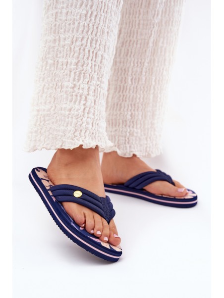 Women's Foam Flip Flops Big Star RR274A109 Navy Blue