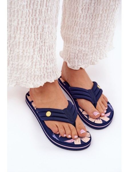 Women's Foam Flip Flops Big Star RR274A109 Navy Blue