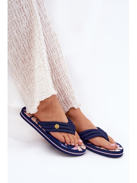 Women's Foam Flip Flops Big Star RR274A109 Navy Blue