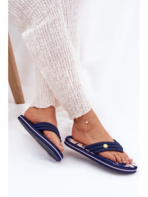 Women's Foam Flip Flops Big Star RR274A109 Navy Blue