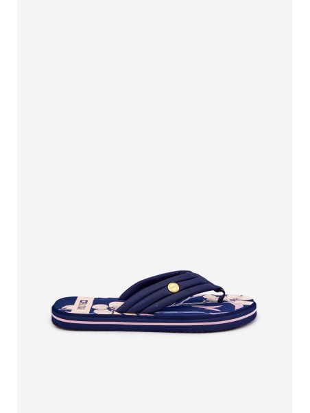 Women's Foam Flip Flops Big Star RR274A109 Navy Blue