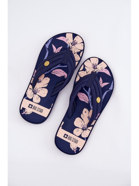 Women's Foam Flip Flops Big Star RR274A109 Navy Blue