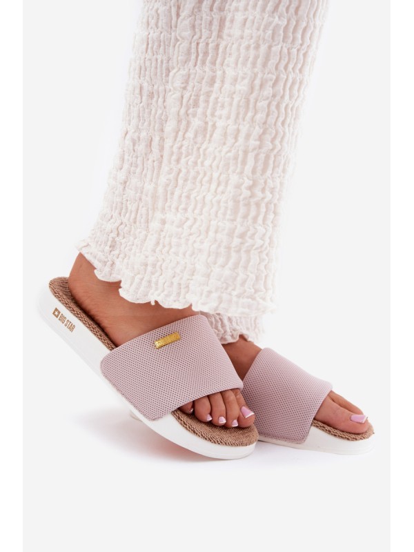 Ladies Flip Flops Big Star RR274A105 Light Pink