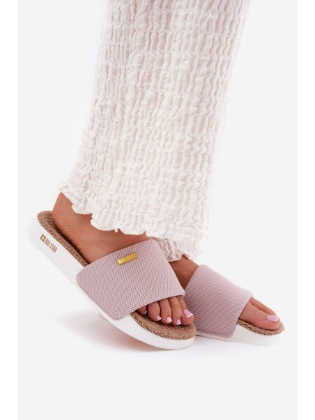 Ladies Flip Flops Big Star RR274A105 Light Pink