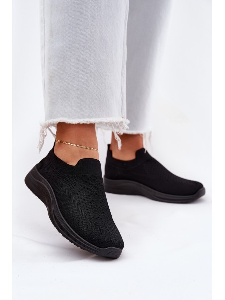Fabric Slip-On Women's Sports Shoes Black Astusa