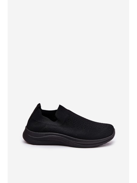 Fabric Slip-On Women's Sports Shoes Black Astusa