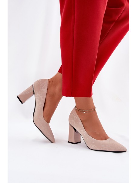 Elegant Heels On A Heel In Pink Vinceza 62223 Beige