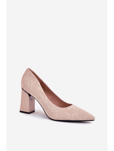 Elegant Heels On A Heel In Pink Vinceza 62223 Beige