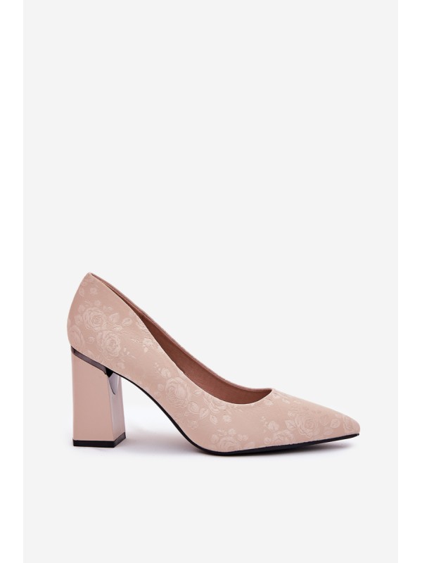 Elegant Heels On A Heel In Pink Vinceza 62223 Beige