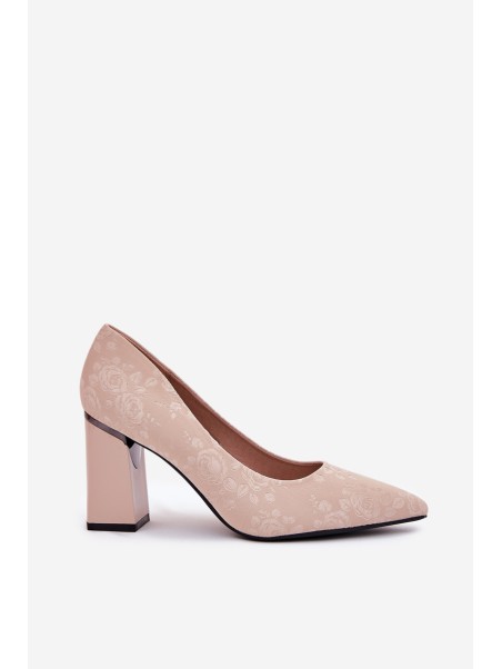 Elegant Heels On A Heel In Pink Vinceza 62223 Beige