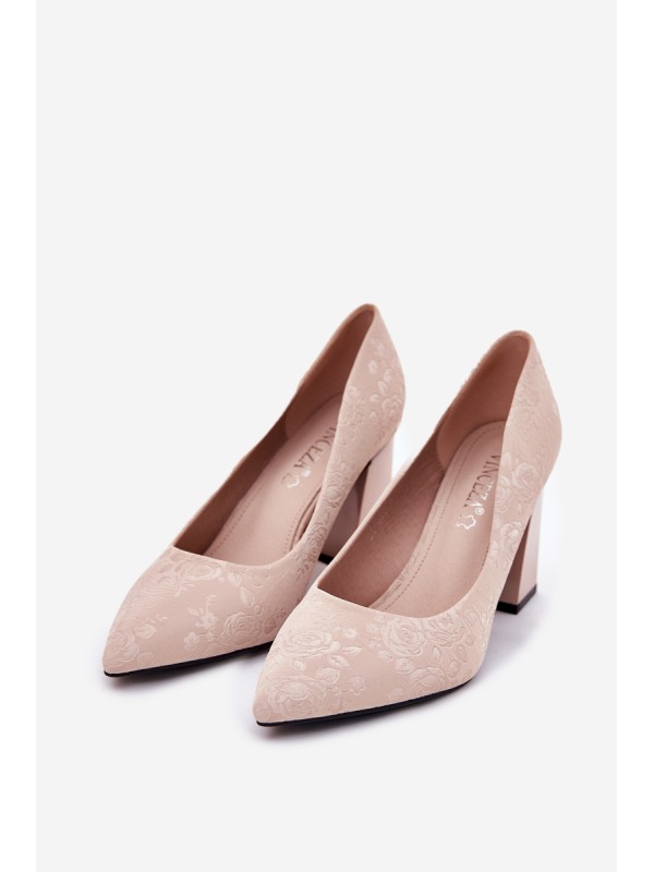 Elegant Heels On A Heel In Pink Vinceza 62223 Beige