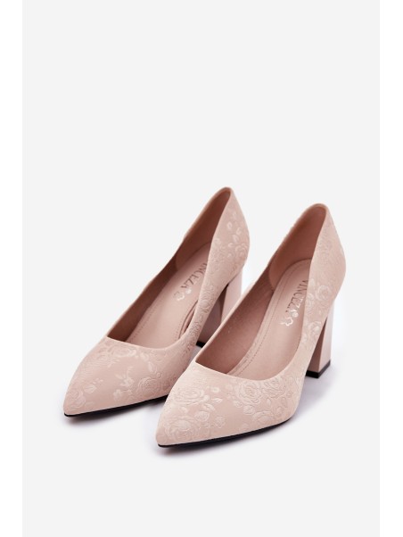 Elegant Heels On A Heel In Pink Vinceza 62223 Beige