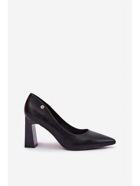 Elegant Heels On Block Heel Vinceza 62221 Black