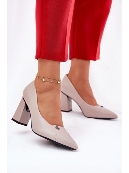 Elegant Heeled Shoes Vinceza 62224 Grey