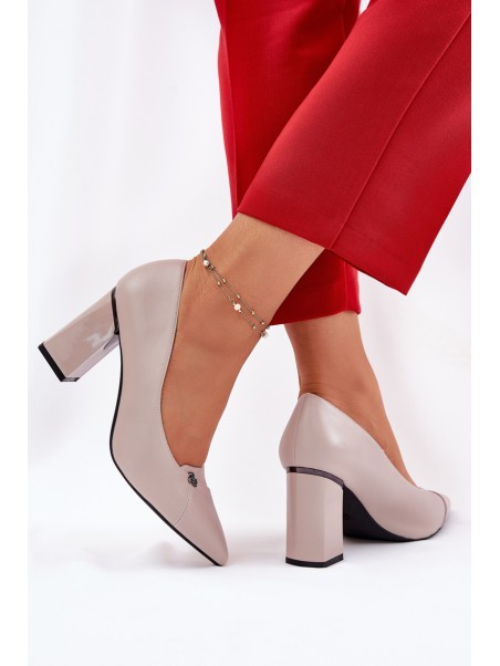 Elegant Heeled Shoes Vinceza 62224 Grey