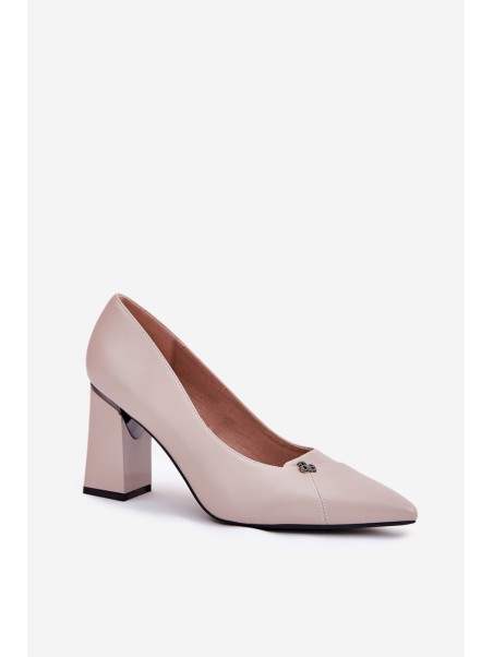 Elegant Heeled Shoes Vinceza 62224 Grey