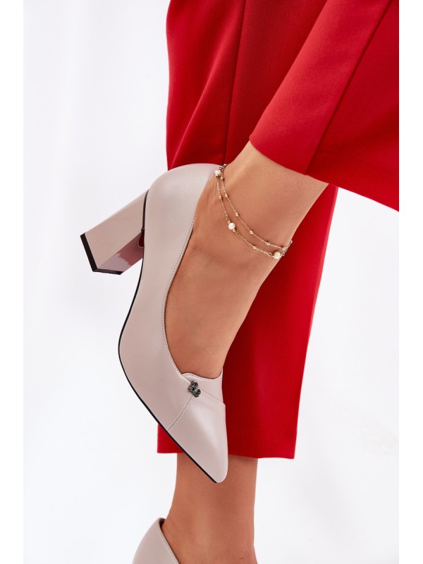 Elegant Heeled Shoes Vinceza 62224 Grey