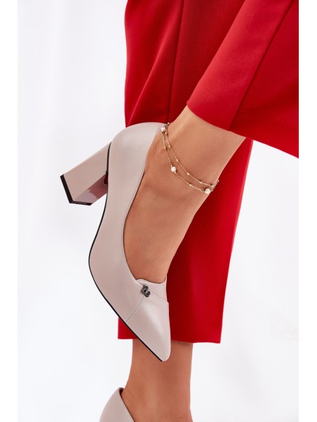 Elegant Heeled Shoes Vinceza 62224 Grey