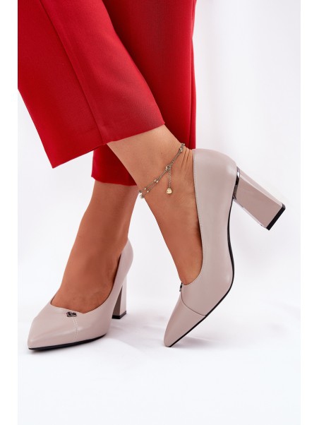 Elegant Heeled Shoes Vinceza 62224 Grey