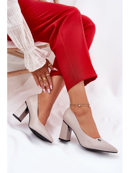 Elegant Heeled Shoes Vinceza 62224 Grey