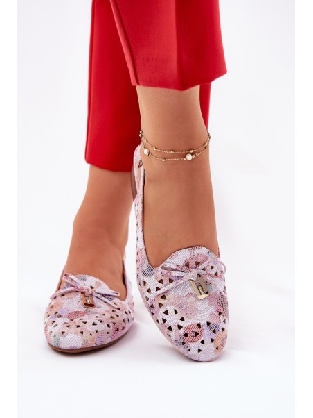 Cutout Ballet Flats With Open Heel Multicolor Navinnia