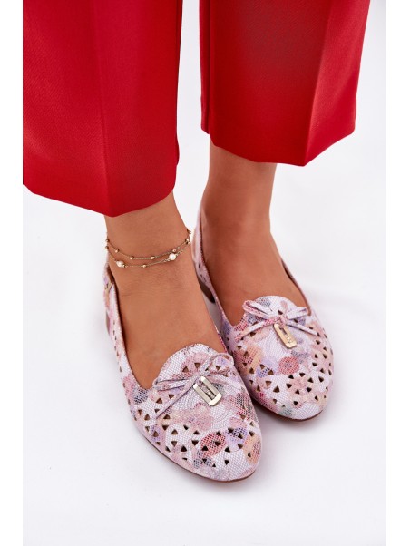 Cutout Ballet Flats With Open Heel Multicolor Navinnia
