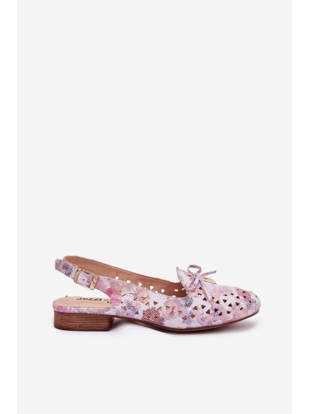 Cutout Ballet Flats With Open Heel Multicolor Navinnia