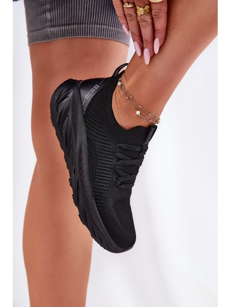 Slip-on Lightweight Women's Sports Shoes Big Star RR274A132 HI-POLY SYSTEM Black
