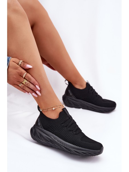 Slip-on Lightweight Women's Sports Shoes Big Star RR274A132 HI-POLY SYSTEM Black