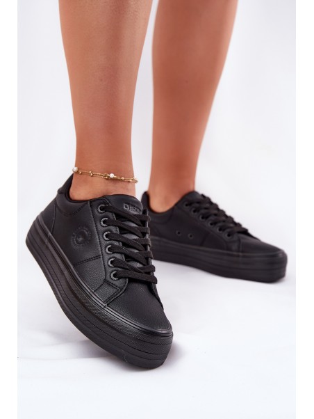 Eco Leather Women's Sneakers On Platform Big Star RR274299 Black