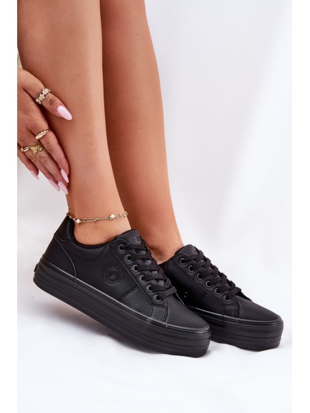 Eco Leather Women's Sneakers On Platform Big Star RR274299 Black