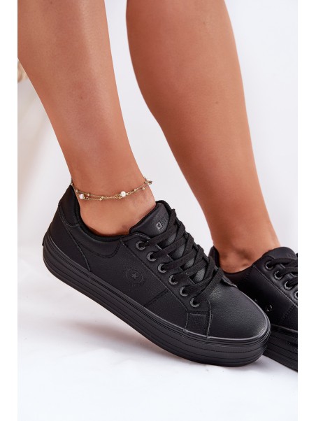 Eco Leather Women's Sneakers On Platform Big Star RR274299 Black