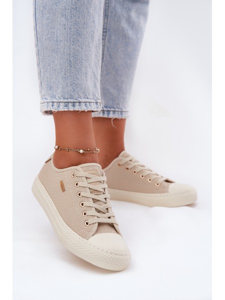 Women's Fabric Sneakers Big Star RR274767 Beige