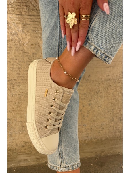 Women's Fabric Sneakers Big Star RR274767 Beige