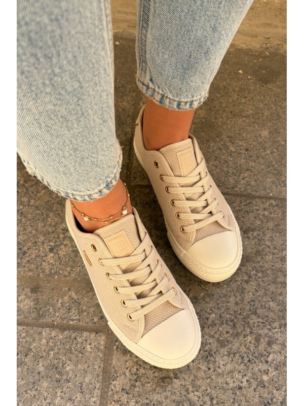 Women's Fabric Sneakers Big Star RR274767 Beige