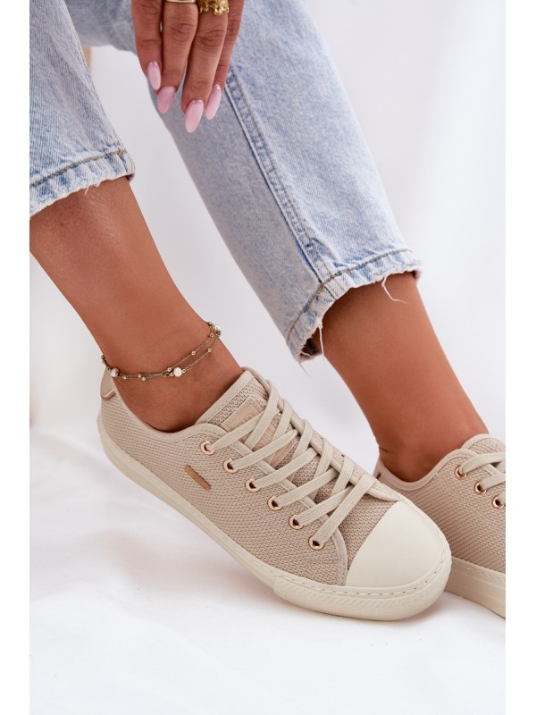 Women's Fabric Sneakers Big Star RR274767 Beige