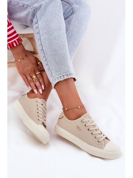 Women's Fabric Sneakers Big Star RR274767 Beige