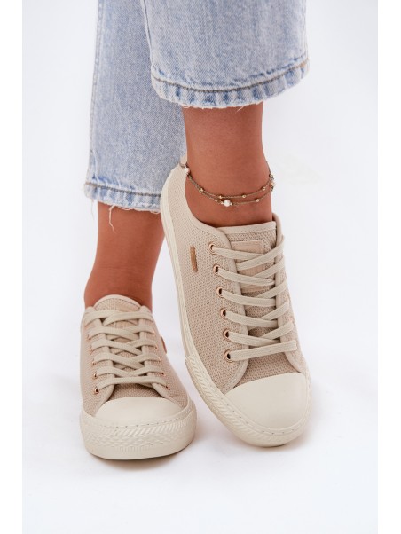 Women's Fabric Sneakers Big Star RR274767 Beige