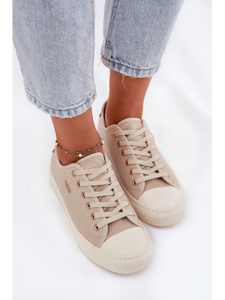 Women's Fabric Sneakers Big Star RR274767 Beige