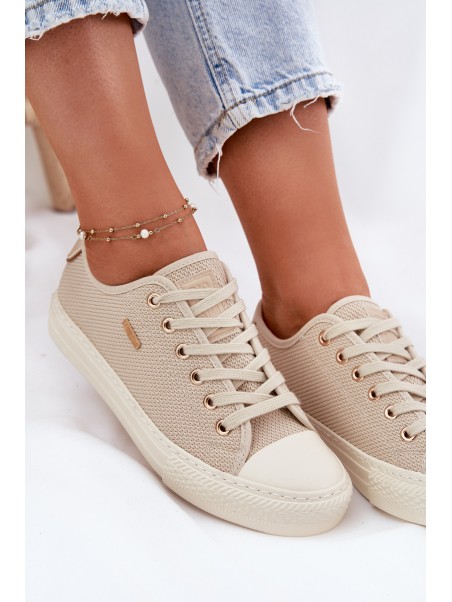 Women's Fabric Sneakers Big Star RR274767 Beige