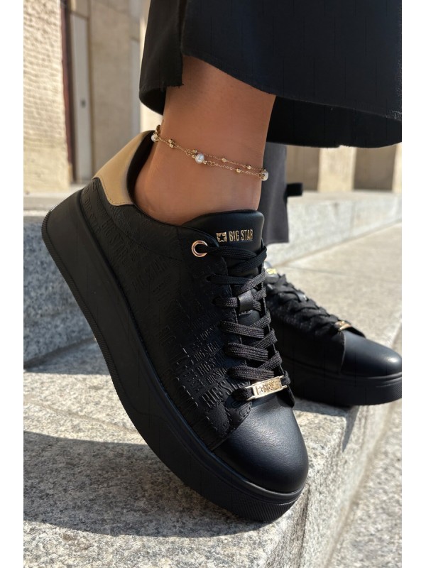 Women's Sneakers From Eco Leather Big Star RR274257 Black