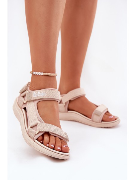 Moteriškos medžiaginės basutės su lipdukais Lee Cooper LCW-25-34-3560 Beige